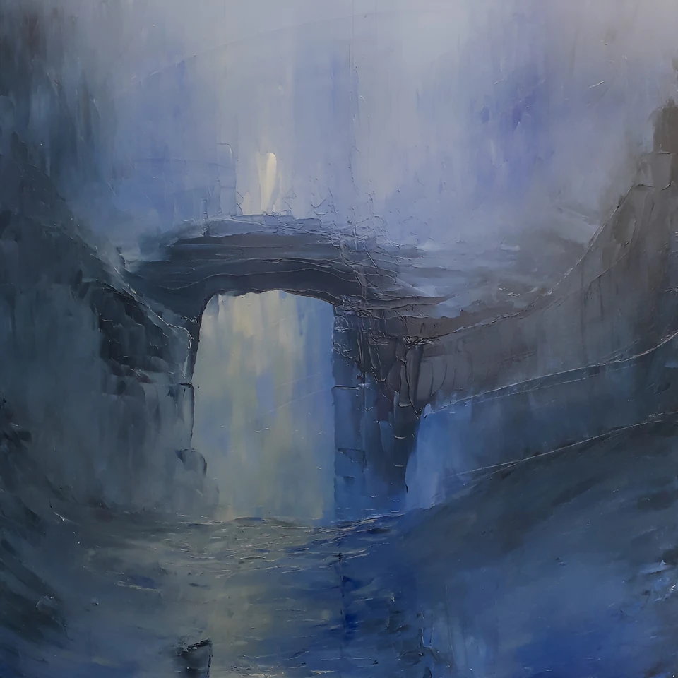 The painting for Honeymoon Bridge, by Taylor Bernard.